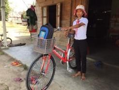 H Phối Byă with her new bike