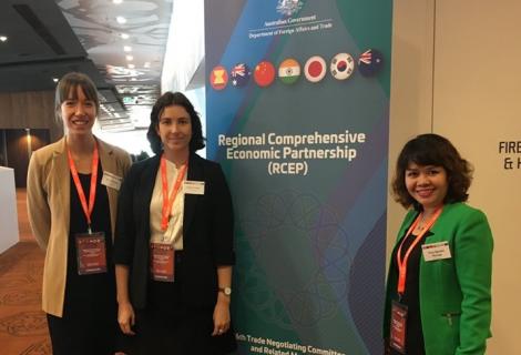 Representative of ActionAid Vietnam (on the right) in RCEP