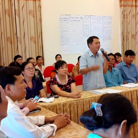 Training course on implementing social audit process and workshop on sharing the result of social audit of water supply services for communities in Tra Vinh province
