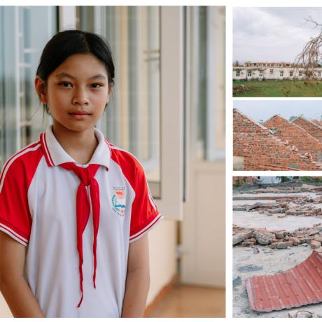 Đoàn Minh Hòa, 12 tuổi, học sinh lớp 6 trường Liên cấp TH và THCS Điền Công